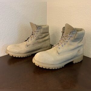 Timberland Olive Green Leather Lace-Up Waterproof Work Boots Men’s Size 9.5